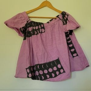 Kealopiko off-the-shoulder moon phase top sz M
